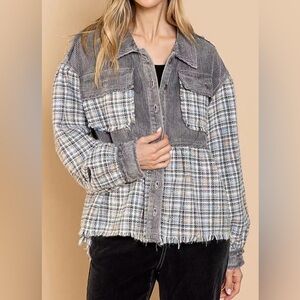 LAST CHANCE! POL Tweed/Corduroy Jacket Top, Size S